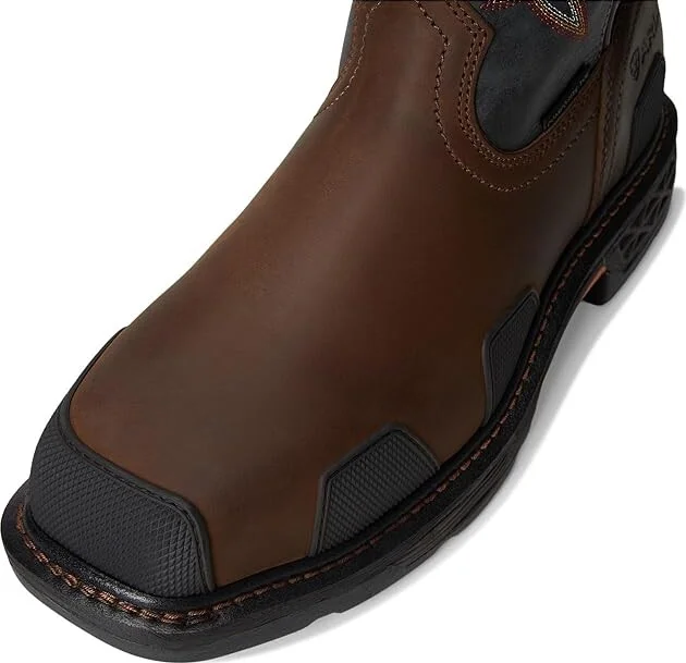 Ariat OverDrive Wide Square Toe Composite Toe Work Boots Men's Work Boots Brown/Rough Stone : 10 D - Medium, Leather - Image 2