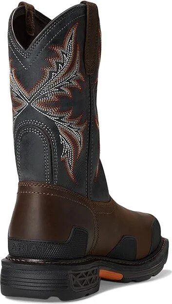 Ariat OverDrive Wide Square Toe Composite Toe Work Boots Men's Work Boots Brown/Rough Stone : 10 D - Medium, Leather - Image 4