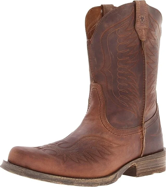 Ariat Rambler Phoenix Cowboy Boots Distressed Brown : 9 D - Medium, Leather - Image 2