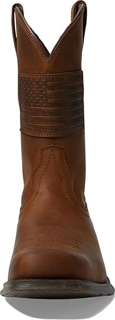Ariat Rambler(r) Patriot Cowboy Boots Distressed Brown : 7 D - Medium, Leather - Image 3