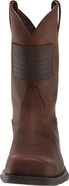 Ariat Rambler(r) Patriot Cowboy Boots Distressed Brown : 7 D - Medium, Leather - Image 6