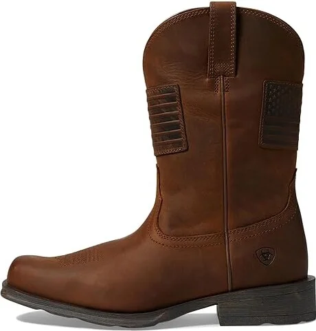 Ariat Rambler(r) Patriot Cowboy Boots Distressed Brown : 7 D - Medium, Leather - Image 7