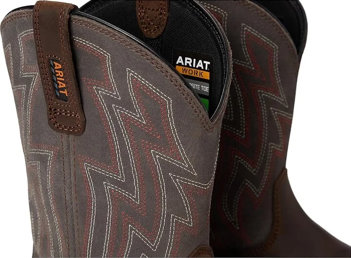 Ariat Rebar Flex SD Composite Toe Work Boots Men's Work Boots Distressed Brown/Stone : 7.5 EE - Wide, Leather - Image 7