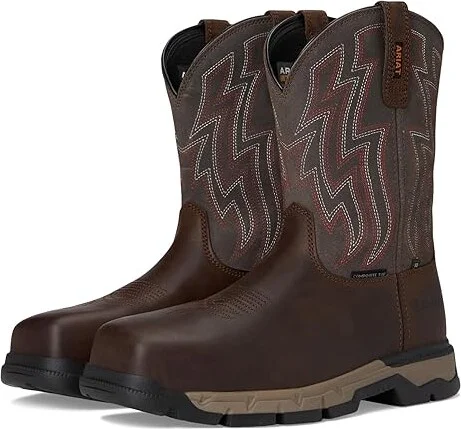 Ariat Rebar Flex SD Composite Toe Work Boots Men's Work Boots Distressed Brown/Stone : 7.5 EE - Wide, Leather