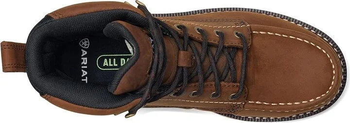 Ariat Rebar Lift 6 Waterproof Composite Toe Work Boots Men's Shoes Distressed Brown : 6 D - Medium, Leather - Image 2
