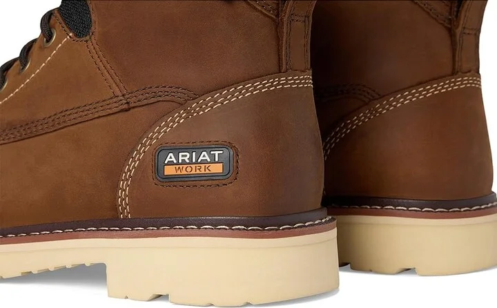 Ariat Rebar Lift 6 Waterproof Composite Toe Work Boots Men's Shoes Distressed Brown : 6 D - Medium, Leather - Image 7
