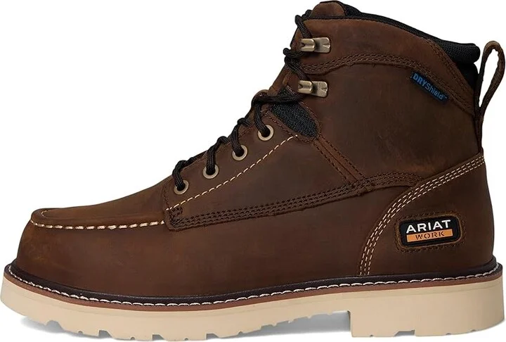 Ariat Rebar Lift 6 Waterproof Work Boots Men's Shoes Distressed Brown : 6 D - Medium, Leather - Image 6