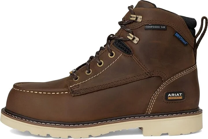 Ariat Rebar Lift Waterproof Composite Toe Work Boots Women's Work Boots Distressed Brown : 9.5 B - Medium, Leather - Image 6