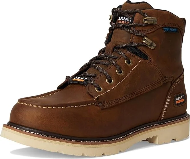 Ariat Rebar Lift Waterproof Work Boots Women's Work Boots Distressed Brown : 6 C - Wide, Leather - Image 5