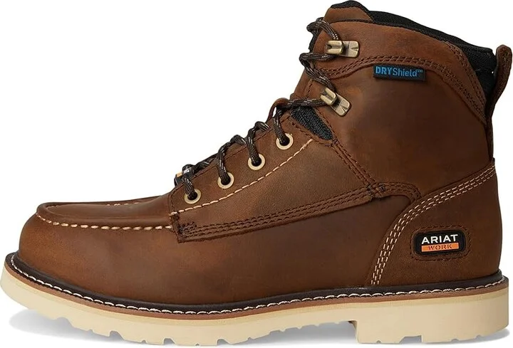 Ariat Rebar Lift Waterproof Work Boots Women's Work Boots Distressed Brown : 6 C - Wide, Leather - Image 6