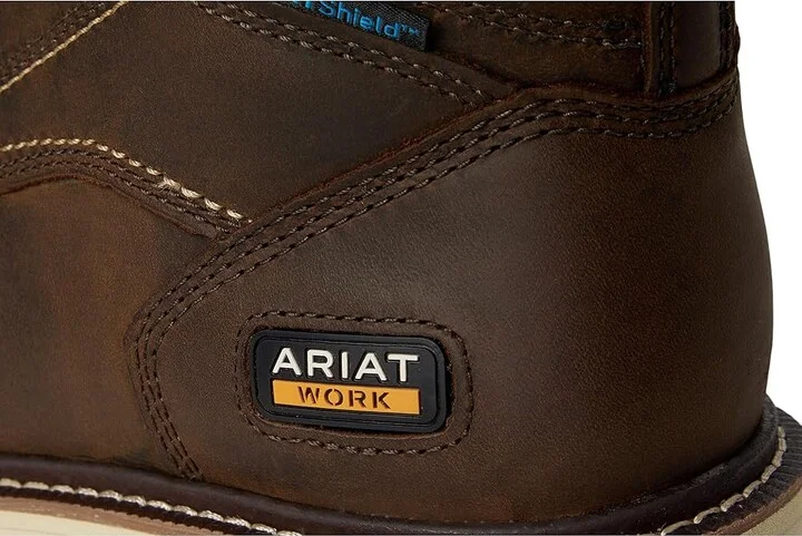 Ariat Rebar Wedge Moc Toe 6 Waterproof Work Boots Men's Work Boots Distressed Brown : 7 EE - Wide, Leather - Image 7
