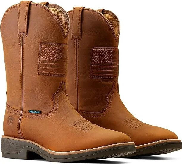 Ariat Ridgeback Country Waterproof Western Boots Men's Shoes Status Brown : 7 D - Medium, Leather