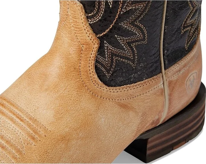 Ariat Ridin High Western Boot Men's Shoes Desert Tan/Dark Brick : 8 D - Medium, Leather - Image 6