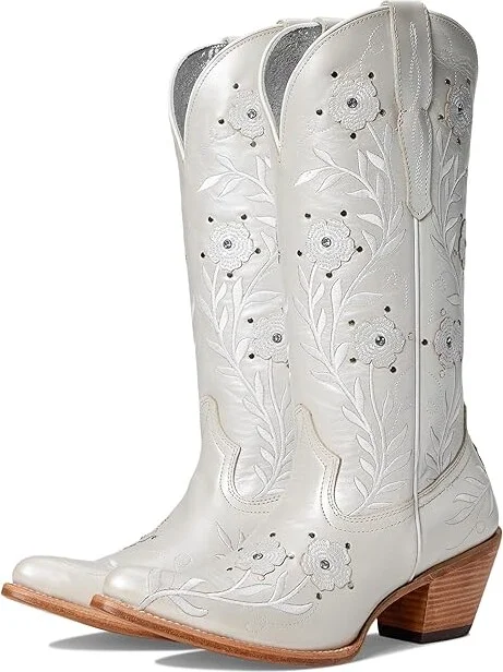 Ariat Romance Western Boots Women's Boots Pearly White : 6.5 B - Medium, Leather