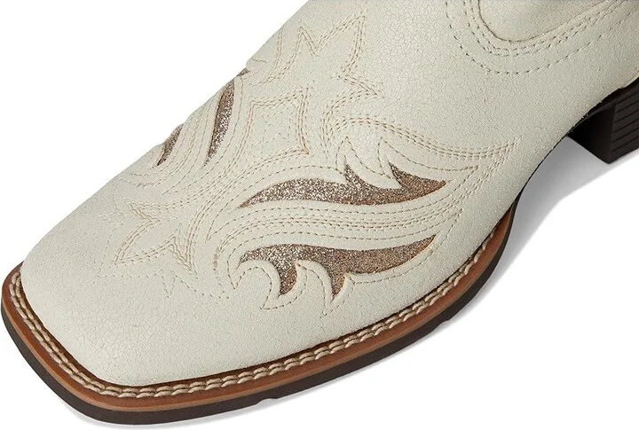 Ariat Round Up Bliss Western Women's Boots Cowboy Women's Boots Distressed Ivory : 8.5 B - Medium, Leather - Image 2