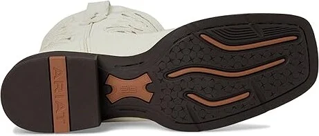 Ariat Round Up Bliss Western Women's Boots Cowboy Women's Boots Distressed Ivory : 8.5 B - Medium, Leather - Image 3