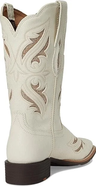 Ariat Round Up Bliss Western Women's Boots Cowboy Women's Boots Distressed Ivory : 8.5 B - Medium, Leather - Image 4