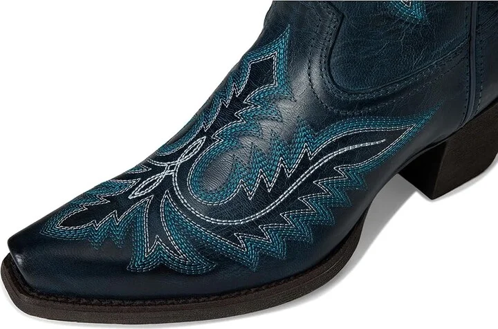Ariat Round Up Collins Western Women's Boots Cowboy Women's Boots Fresh Denim : 8 B - Medium, Leather - Image 2