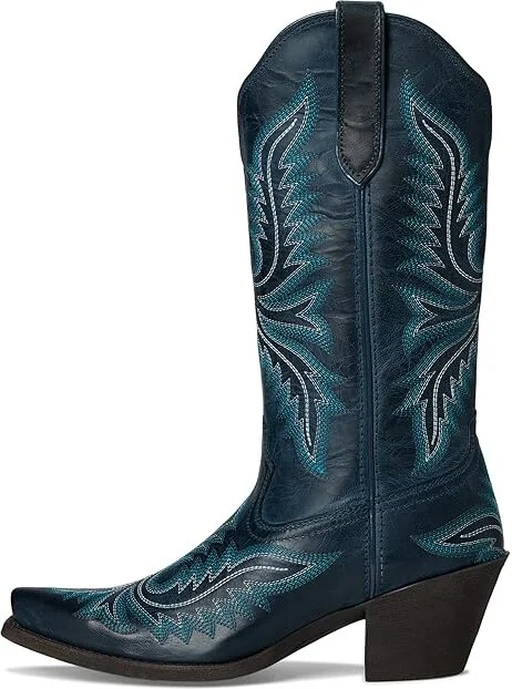 Ariat Round Up Collins Western Women's Boots Cowboy Women's Boots Fresh Denim : 8 B - Medium, Leather - Image 6
