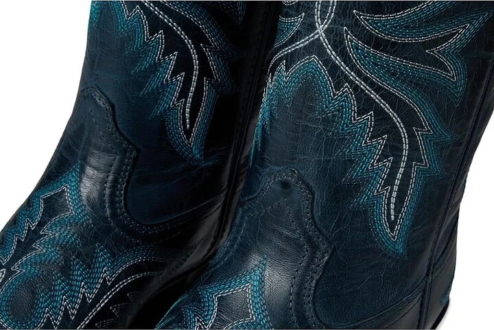 Ariat Round Up Collins Western Women's Boots Cowboy Women's Boots Fresh Denim : 8 B - Medium, Leather - Image 7