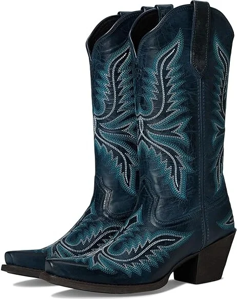 Ariat Round Up Collins Western Women's Boots Cowboy Women's Boots Fresh Denim : 8 B - Medium, Leather