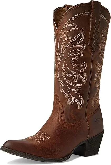 Ariat Round Up Collins Western Women's Boots Cowboy Women's Boots Mahogany : 7.5 B - Medium, Leather - Image 5