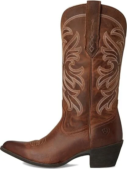 Ariat Round Up Collins Western Women's Boots Cowboy Women's Boots Mahogany : 7.5 B - Medium, Leather - Image 6