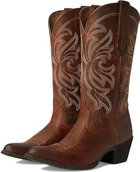 Ariat Round Up Collins Western Women's Boots Cowboy Women's Boots Mahogany : 7.5 B - Medium, Leather