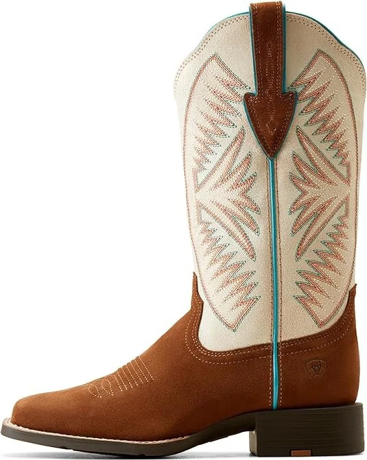 Ariat Round Up Ruidoso Western Boots Women's Shoes Cedar Roughout : 5.5 B - Medium, Leather - Image 4