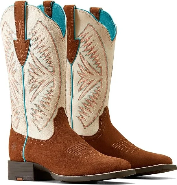 Ariat Round Up Ruidoso Western Boots Women's Shoes Cedar Roughout : 5.5 B - Medium, Leather