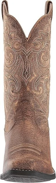 Ariat Round Up Square Toe Cowboy Women's Boots Vintage Bomber : 5.5 B - Medium, Full Grain leather/Leather - Image 6