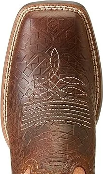 Ariat Round Up Wide Square Toe StretchFit Western Boot Women's Shoes Toasted Blanket Emboss : 5.5 B - Medium, Leather/Synthetic - Image 2