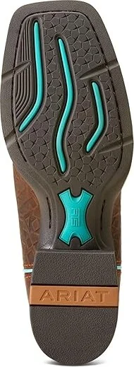 Ariat Round Up Wide Square Toe StretchFit Western Boot Women's Shoes Toasted Blanket Emboss : 5.5 B - Medium, Leather/Synthetic - Image 3