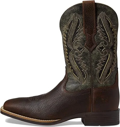 Ariat Rowder VentTek 360deg Western Boots Men's Shoes Rowdy Rust/Forest Green : 8 D - Medium, Leather - Image 6