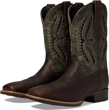 Ariat Rowder VentTek 360deg Western Boots Men's Shoes Rowdy Rust/Forest Green : 8 D - Medium, Leather