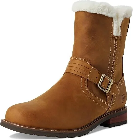 Ariat Savannah Sherpa Waterproof Women's Boots Cowboy Women's Boots Carmel Tan : 10 B - Medium, Leather - Image 5