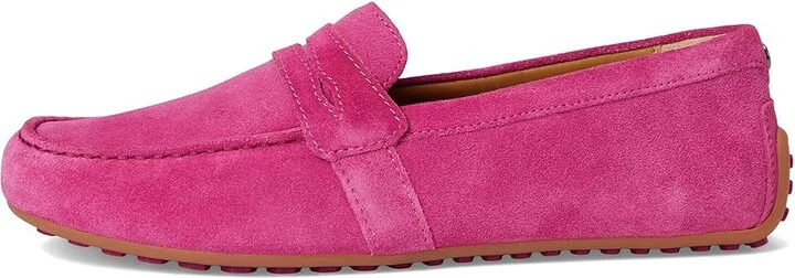 Ariat Selene Driving Moc Women's Flat Shoes Hot Pink Suede : 6.5 B - Medium, Leather - Image 6