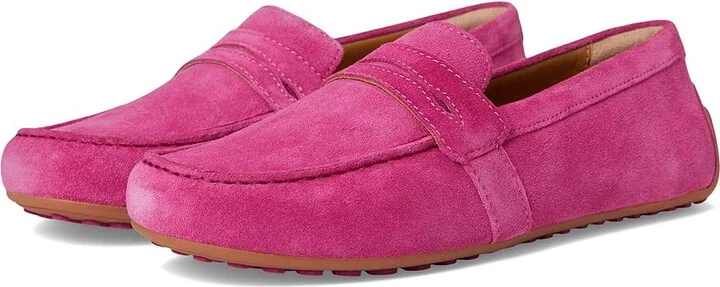 Ariat Selene Driving Moc Women's Flat Shoes Hot Pink Suede : 6.5 B - Medium, Leather