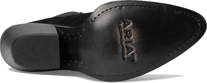 Ariat Shiloh Bootie Cowboy Women's Boots Distressed Black Suede : 7.5 B - Medium, Leather - Image 3