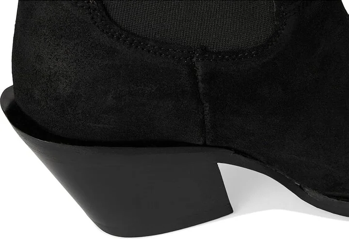 Ariat Shiloh Bootie Cowboy Women's Boots Distressed Black Suede : 7.5 B - Medium, Leather - Image 7
