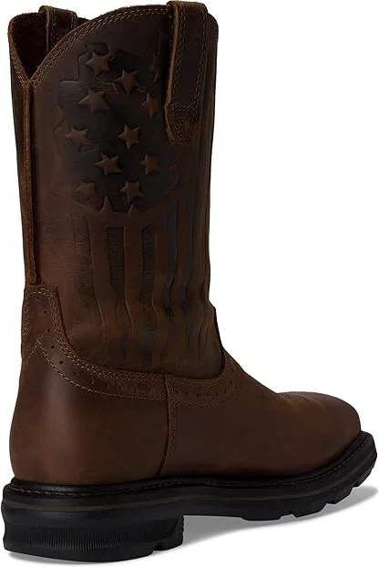 Ariat Sierra Shock Shield Patriot Steel Toe Work Boot Men's Boots Distressed Brown : 7 D - Medium, Leather - Image 4