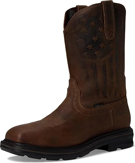 Ariat Sierra Shock Shield Patriot Steel Toe Work Boot Men's Boots Distressed Brown : 7 D - Medium, Leather - Image 5