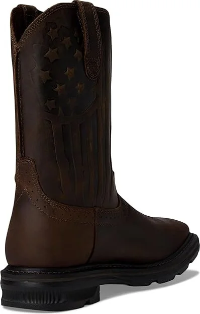 Ariat Sierra Shock Shield Patriot Work Boot Men's Boots Distressed Brown : 7 D - Medium, Leather - Image 4