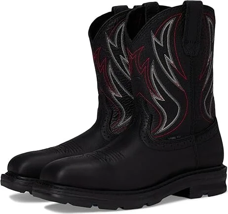 Ariat Sierra Shock Shield Steel Toe Work Boots Men's Shoes Black : 7.5 D - Medium, Leather