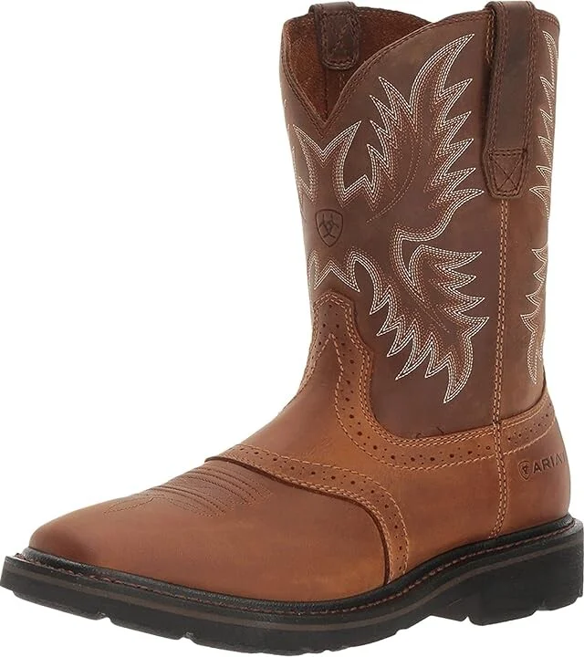 Ariat Sierra Wide Square Toe Cowboy Boots Aged Bark : 13 EE - Wide, Leather - Image 2