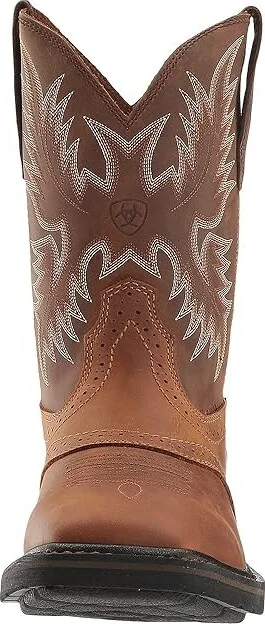 Ariat Sierra Wide Square Toe Cowboy Boots Aged Bark : 13 EE - Wide, Leather - Image 6