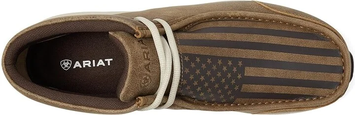 Ariat Spitfire Men's Lace-up Boots American Flag Print : 10.5 EE - Wide, Full Grain leather - Image 2