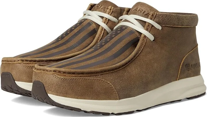 Ariat Spitfire Men's Lace-up Boots American Flag Print : 10.5 EE - Wide, Full Grain leather