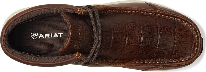 Ariat Spitfire Men's Lace-up Boots Brown Crocodile Print : 10.5 EE - Wide, Full Grain leather - Image 2
