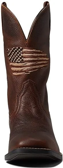 Ariat Sport All Country Western Boot Men's Shoes Cliff Brown : 8 EE - Wide, Leather - Image 2